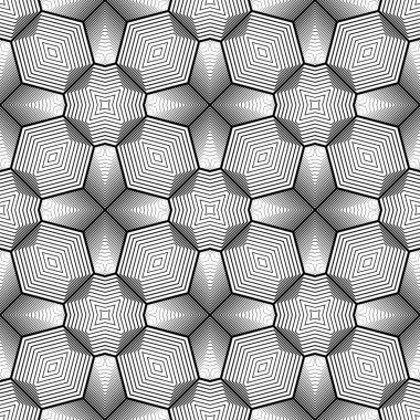 kesintisiz tek renkli geometrik desen tasarım