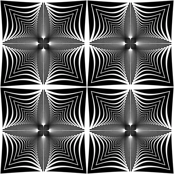 Design motif géométrique monochrome sans couture — Image vectorielle