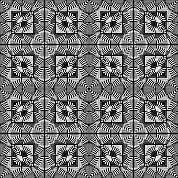 Design sömlös monokrom geometriska mönster — Stock vektor