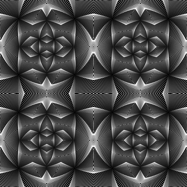 Design motif géométrique monochrome sans couture — Image vectorielle