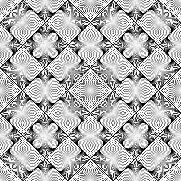 Design motif décoratif monochrome sans couture — Image vectorielle