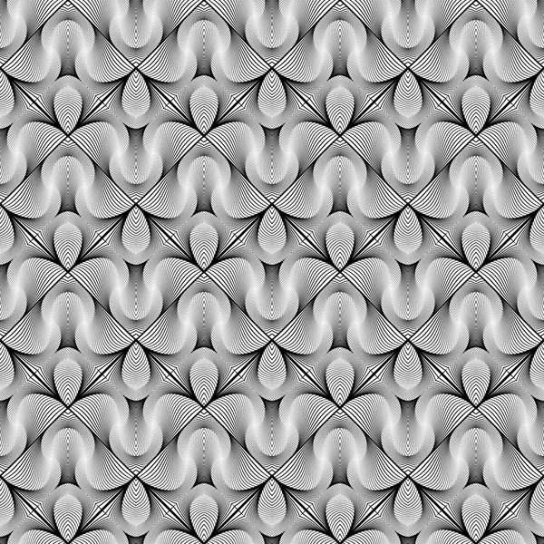 Design motif rayé monochrome sans couture — Image vectorielle