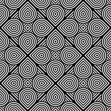 kesintisiz tek renkli geometrik desen tasarım