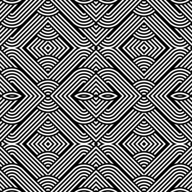 kesintisiz tek renkli geometrik desen tasarım