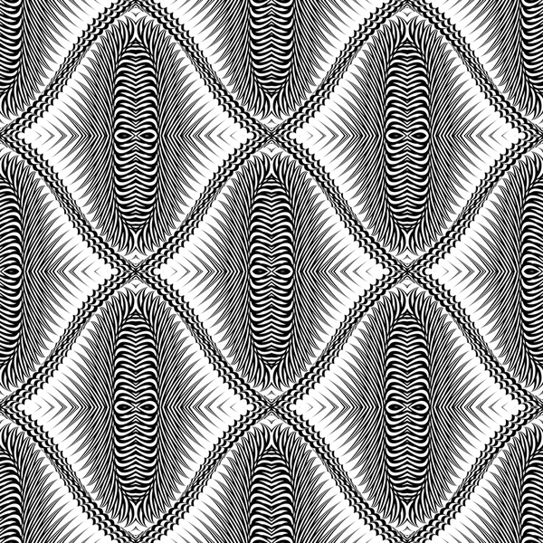 Conception sans couture motif d'ondulation monochrome — Image vectorielle