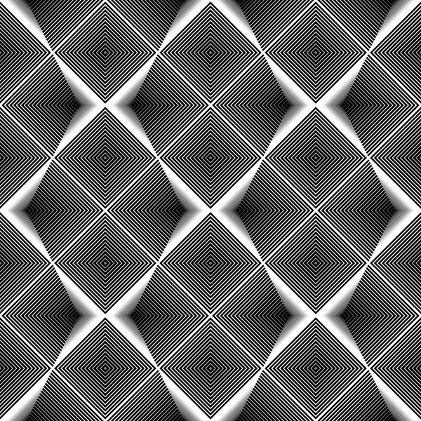 Diseño inconsútil patrón geométrico de diamantes monocromáticos — Archivo Imágenes Vectoriales