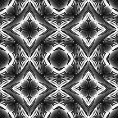 kesintisiz tek renkli geometrik desen tasarım