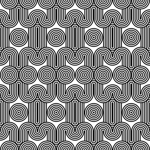 Diseño inconsútil patrón de ondulación monocromo — Vector de stock