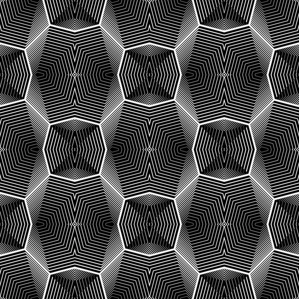 Ontwerp naadloze monochroom geometrische patroon — Stockvector