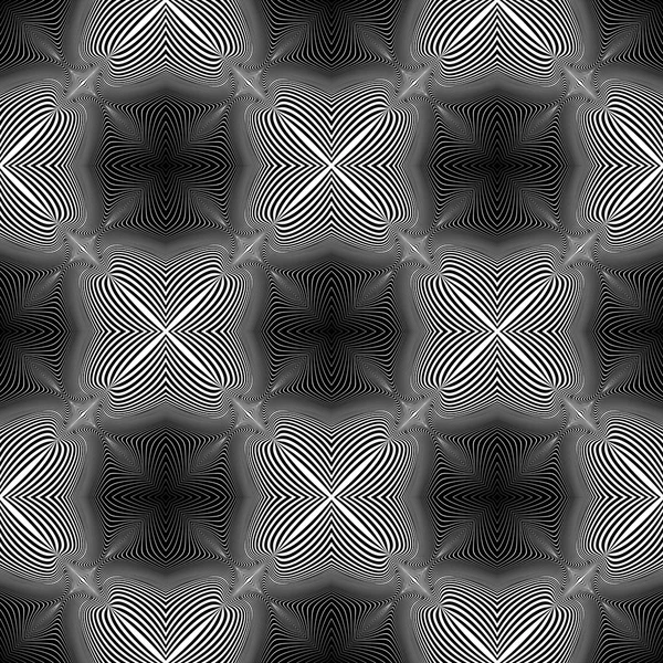 Design sömlös svartvit randig mönster — Stock vektor