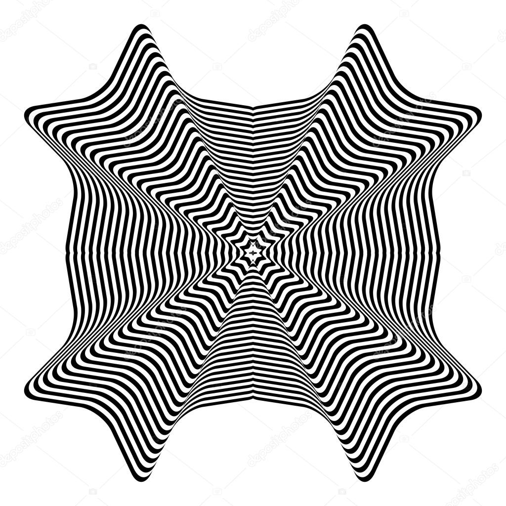 Design monochrome illusion background