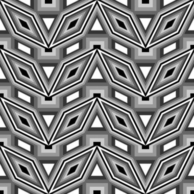 kesintisiz tek renkli geometrik desen tasarım