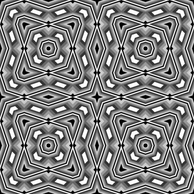 kesintisiz tek renkli geometrik desen tasarım