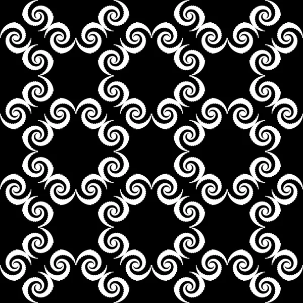 Diseño inconsútil patrón decorativo monocromo — Vector de stock