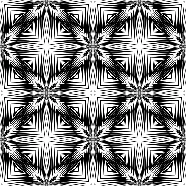 Design seamless monochrome geometric pattern — Stock Vector