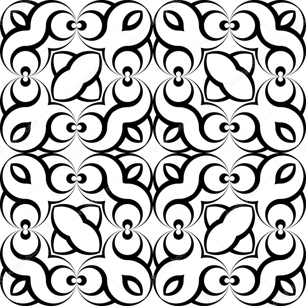 Design seamless monochrome waving geometric pattern