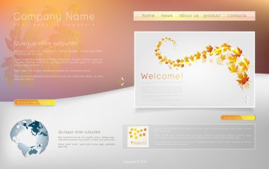 Kurumsal Web sitesi şablonu.