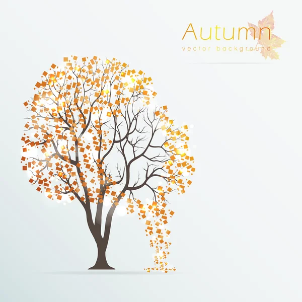 Abstract autumn tree — Stock Vector