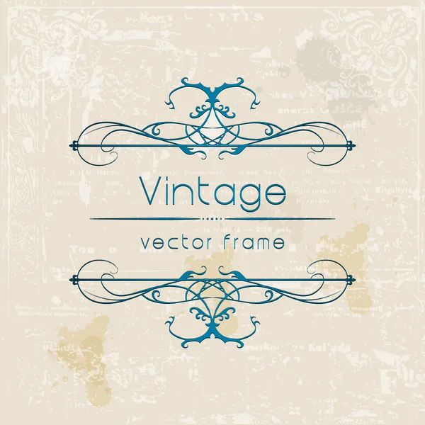 Vintage virágos keret. — Stock Vector