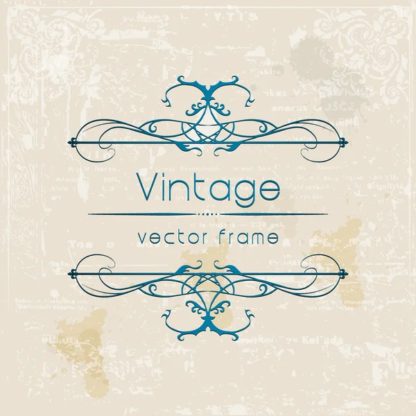 Vintage floral frame. — Stock Vector