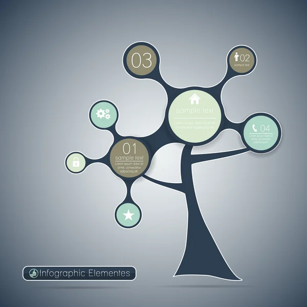 Infográfico digital 3D . — Vetor de Stock