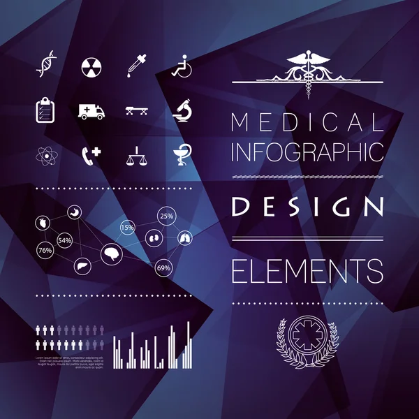 Medizinische Symbole und Infografik — Stockvektor