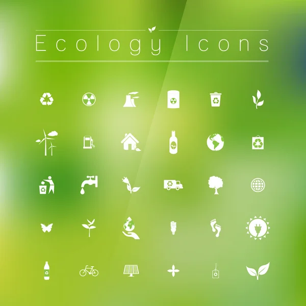 Set icone di ecologia — Vettoriale Stock