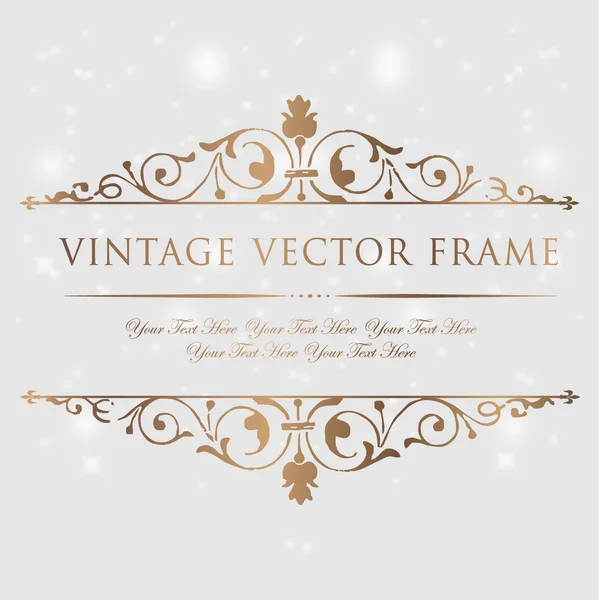 Vintage cornice floreale . — Vettoriale Stock