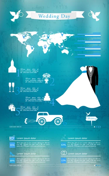 Boda con elementos gráficos — Archivo Imágenes Vectoriales