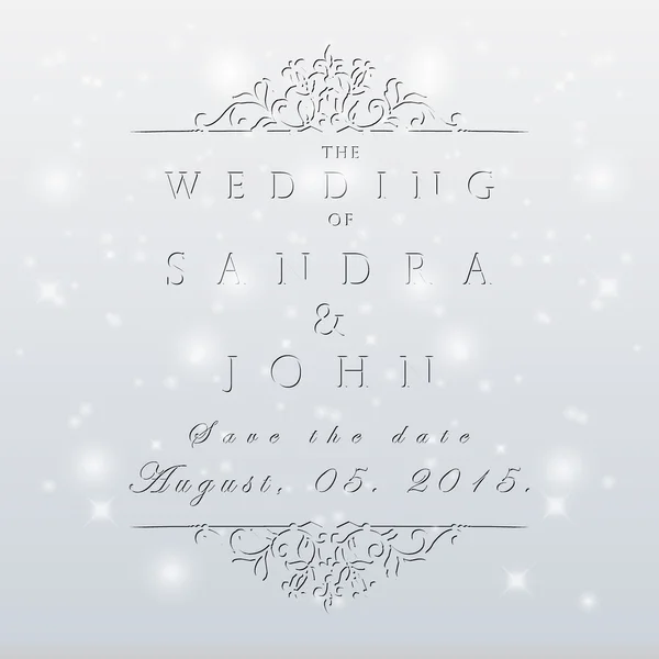 Tarjeta de boda o invitación — Vector de stock