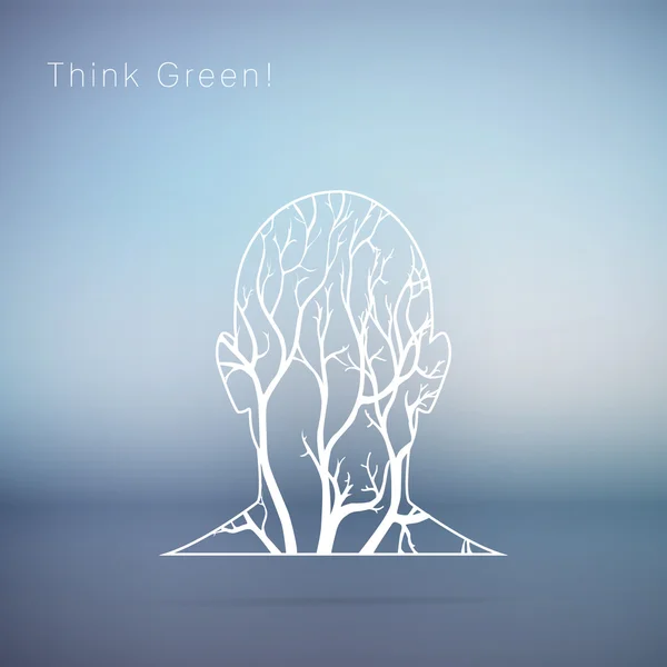 Think Green Concept. — Stock Vector