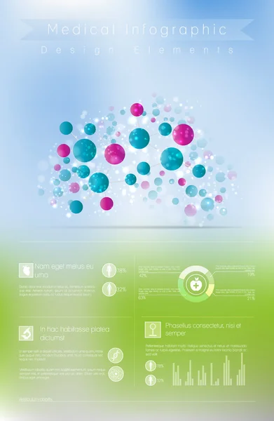 Ícones de cuidados de saúde e infográfico — Vetor de Stock