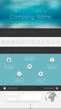 Sayfa Web sitesi tasarım şablonu.