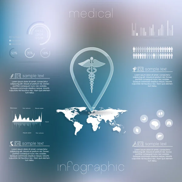 Infográfico Médico — Vetor de Stock