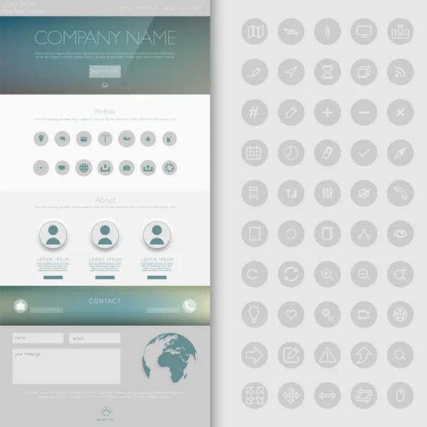 Vorlage für Website-Design — Stockvektor