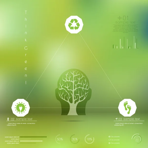 Ecologia collezione infografica — Vettoriale Stock