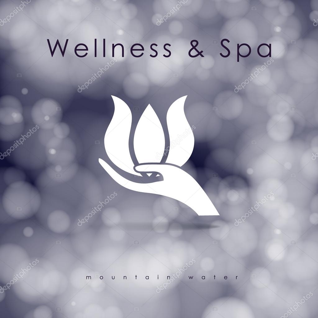 Wellness salon logo design template