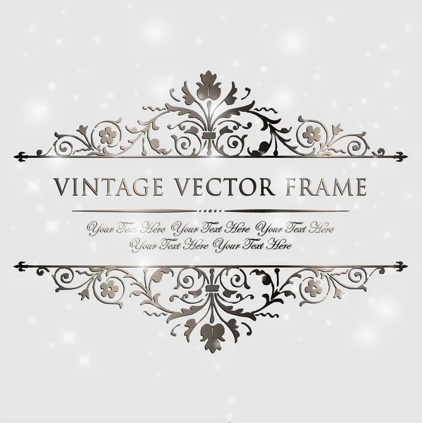 Vintage květinový rámeček — Stockový vektor