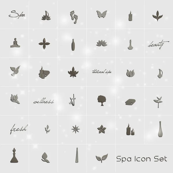 Diverse spa-pictogrammen — Stockvector