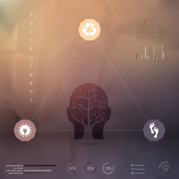 Energiewirtschaft - Diagramme und Symbole — Stockvektor