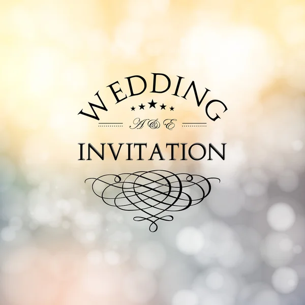 Hochzeitskarte mit abstraktem floralen Hintergrund — Stockvektor