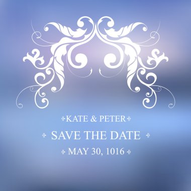 Düğün kartı retro tarzı