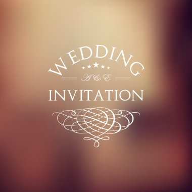 Düğün kartı retro tarzı