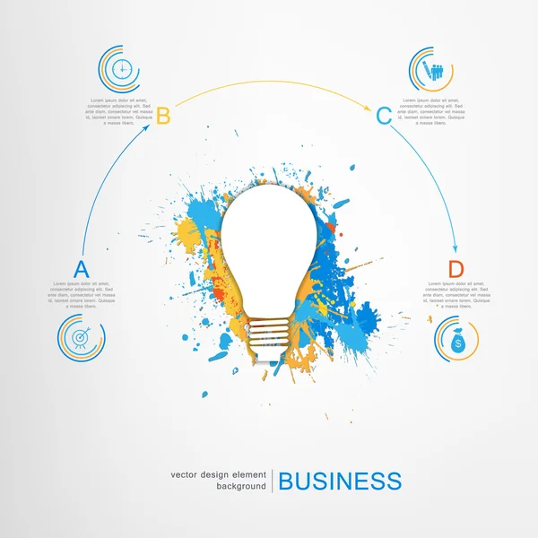 Idea de plan de negocio Ilustración De Stock