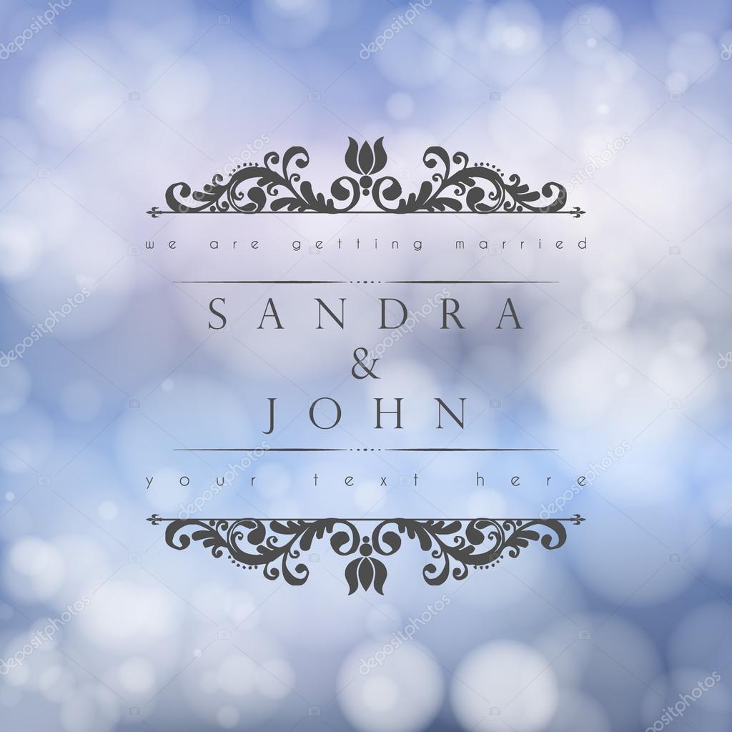 Wedding card in retro style — Stock Vector © torokimola #70771381