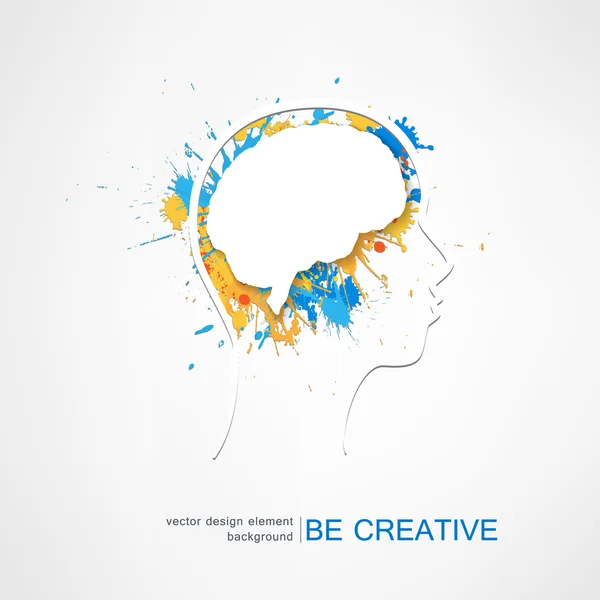 Concepto creativo del cerebro humano — Vector de stock