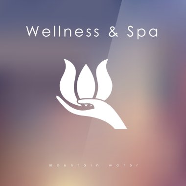 Spa, Yoga için logo şablonu
