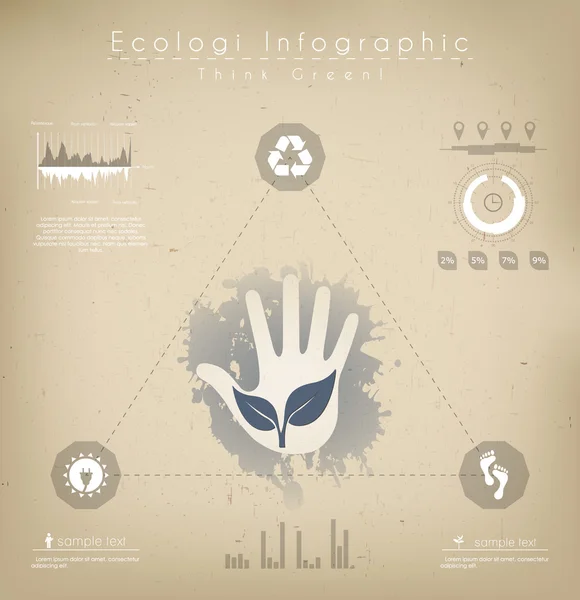 Ecologia business infografica . — Vettoriale Stock