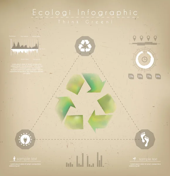 Modelo de negócio ecologia . — Vetor de Stock