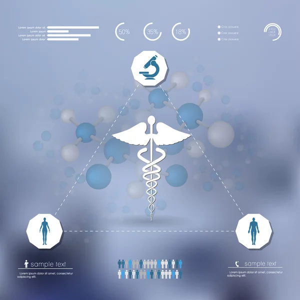 Medische, gezondheid en gezondheidszorg pictogrammen — Stockvector